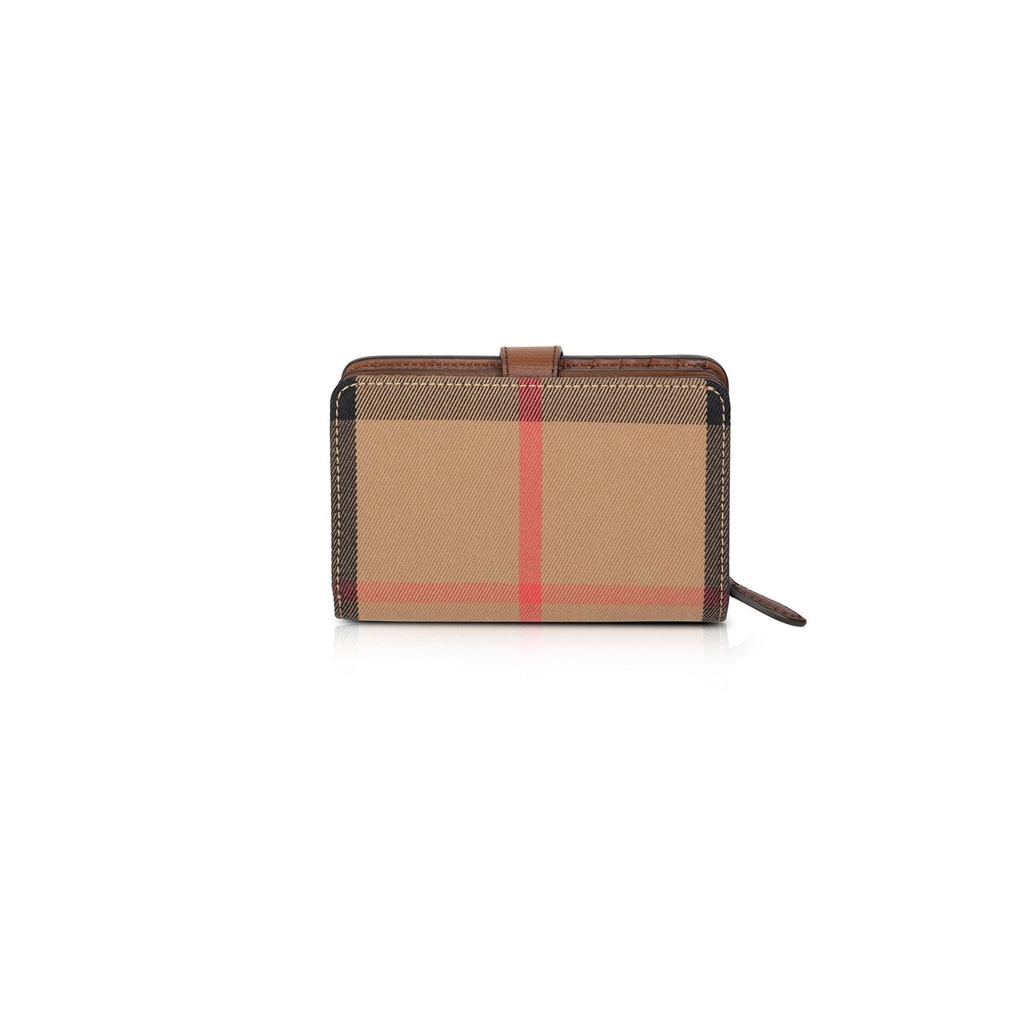 Burberry Leather Trim House Check Hampstead Tab Wallet