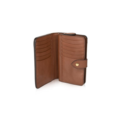 Burberry Leather Trim House Check Hampstead Tab Wallet