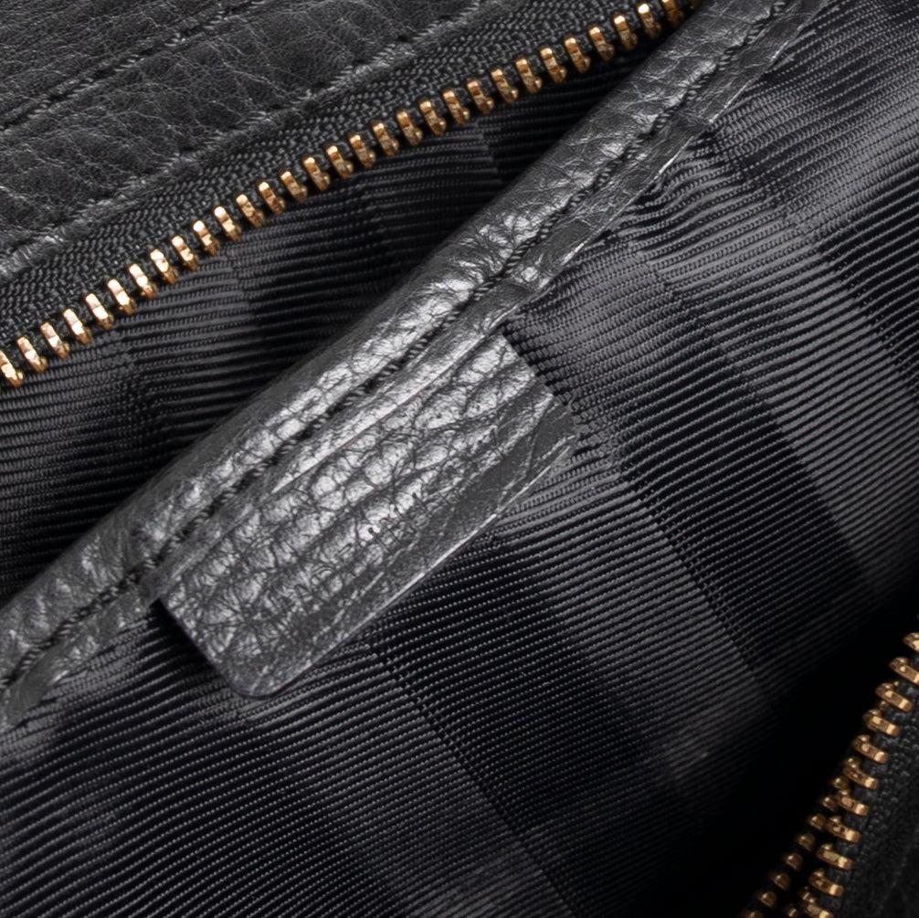Burberry Leather-Trimmed House Check Shoulder Bag