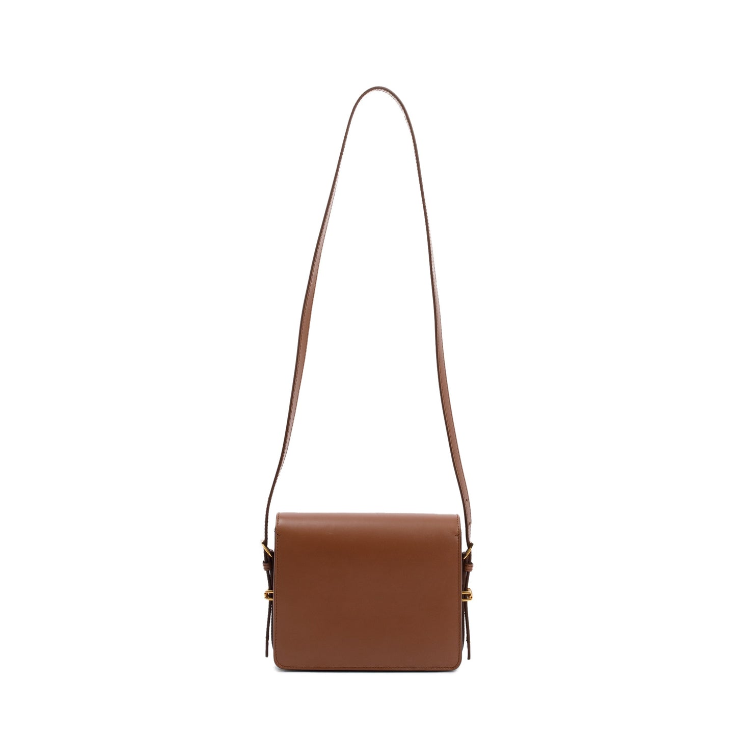 Burberry Malt Brown & Black Calfskin Leather Small Grace Bag