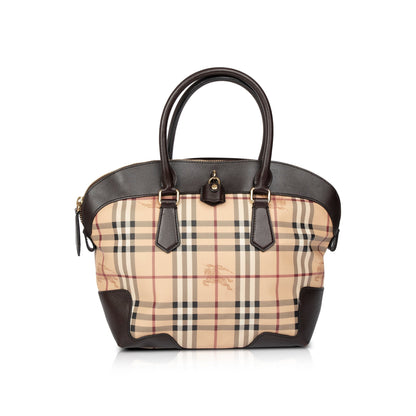 Burberry Medium Haymarket Check Primrose Tote