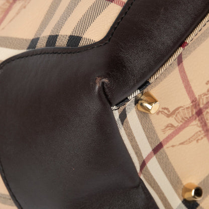 Burberry Medium Haymarket Check Primrose Tote