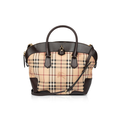 Burberry Medium Haymarket Check Primrose Tote