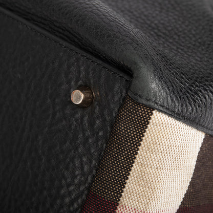 Burberry Medium Maidstone Leather & House Check Tote