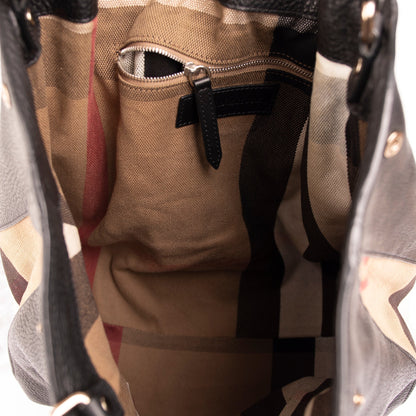 Burberry Medium Maidstone Leather & House Check Tote