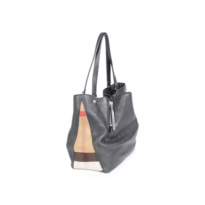 Burberry Medium Maidstone Leather & House Check Tote