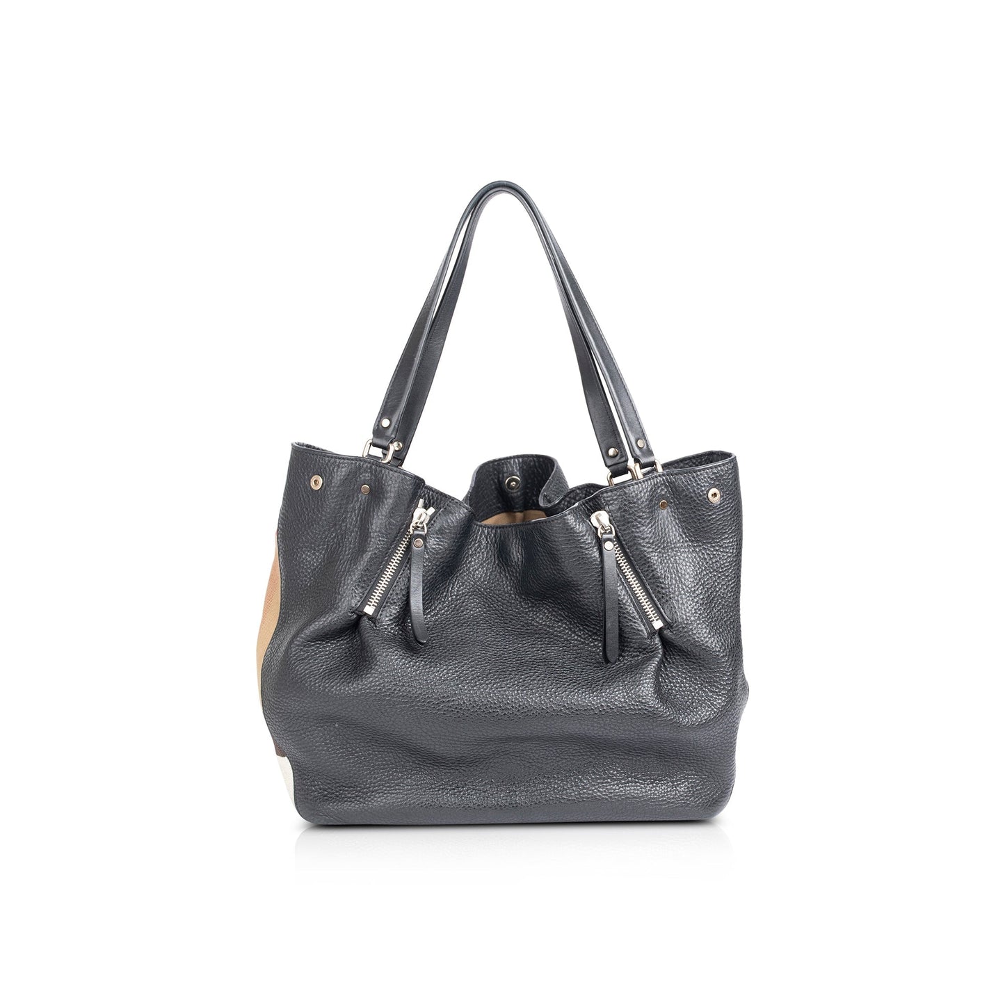 Burberry Medium Maidstone Leather & House Check Tote
