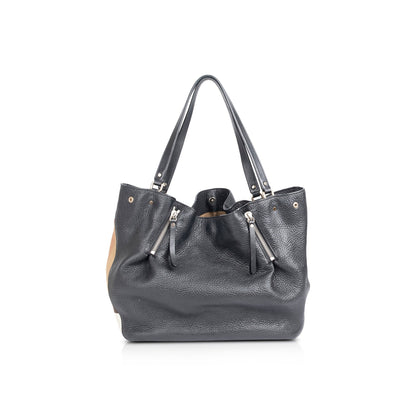 Burberry Medium Maidstone Leather & House Check Tote