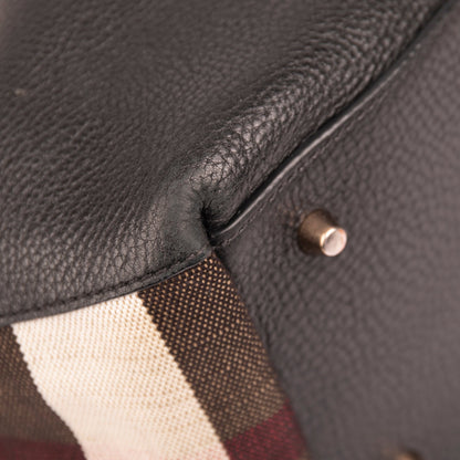 Burberry Medium Maidstone Leather & House Check Tote