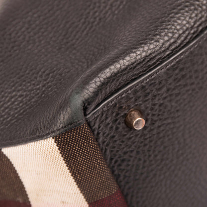 Burberry Medium Maidstone Leather & House Check Tote