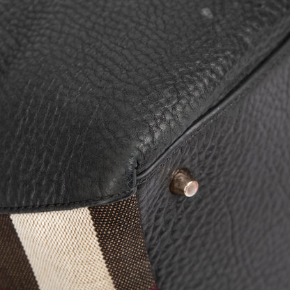 Burberry Medium Maidstone Leather & House Check Tote