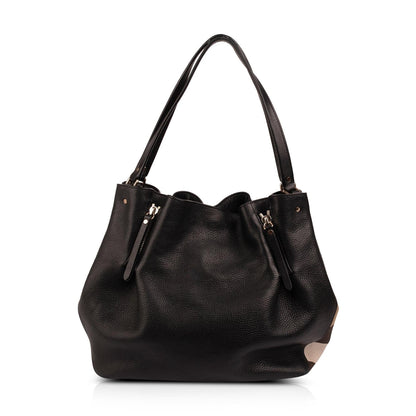 Burberry Medium Maidstone Leather & House Check Tote