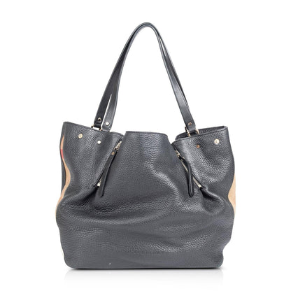 Burberry Medium Maidstone Leather & House Check Tote