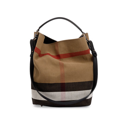 Burberry Mega Check Medium Ashby Hobo Bag