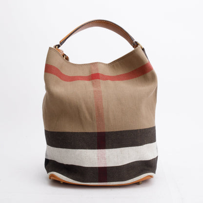 Burberry Mega Check Medium Ashby Hobo Bag