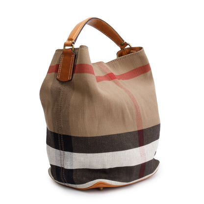 Burberry Mega Check Medium Ashby Hobo Bag