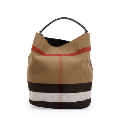 Burberry Mega Check Medium Ashby Hobo Bag