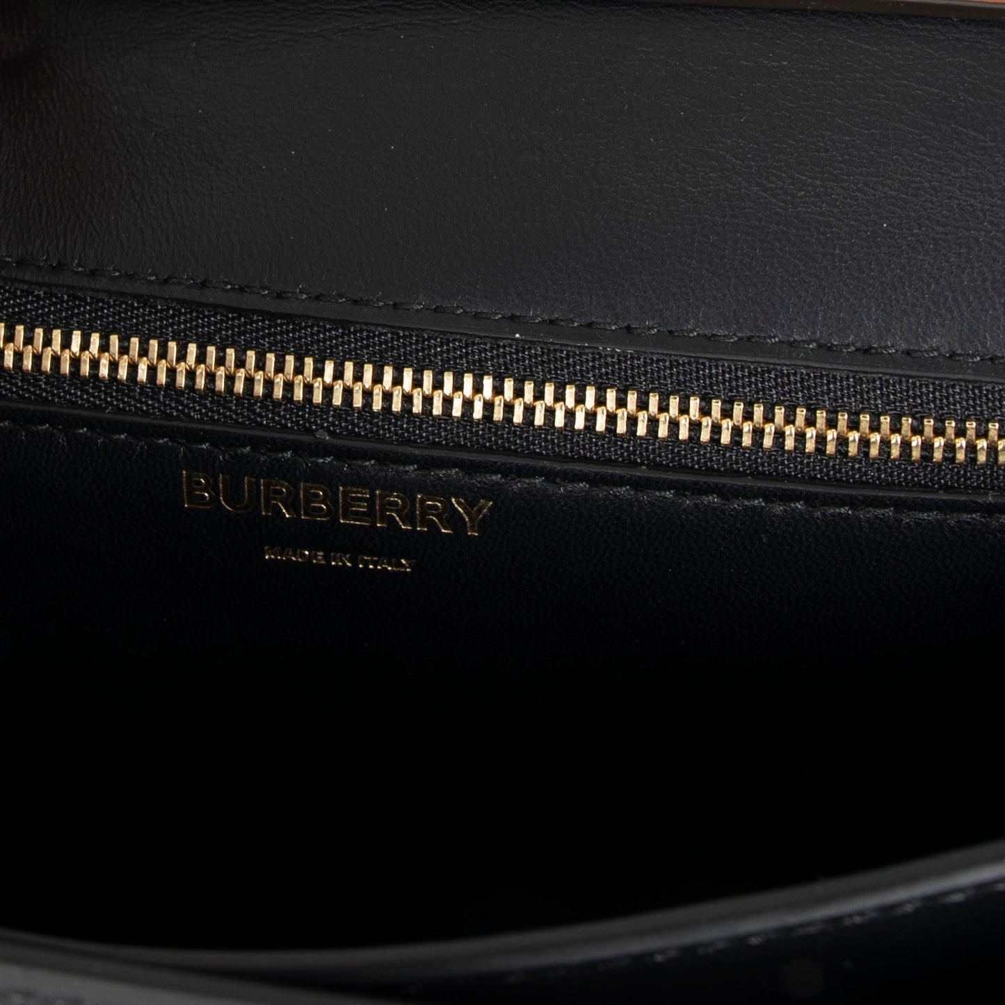 Burberry Monogram E-Canvas Small TB Flap Crossbody Bag