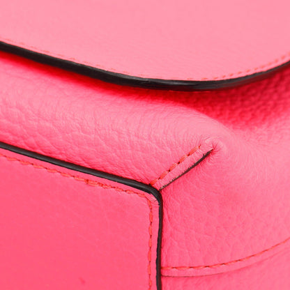 Burberry Neon Pink Calfskin Leather Small Burleigh Crossbody Bag