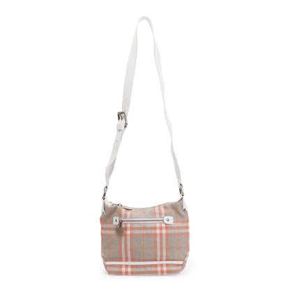 Burberry Neutral Check Canvas Small Crossbody Bag