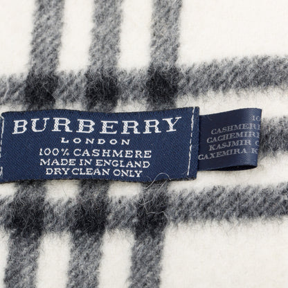 Burberry Neutral Multicolor House Check Cashmere Scarf