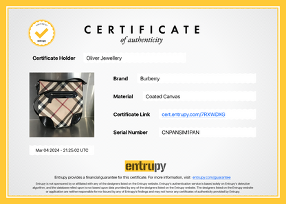 Burberry Nova Check Black Patent Leather Trimmed Dryden Crossbody Bag