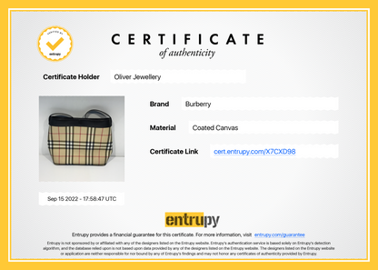 Burberry Nova Check Canvas Shoulder Bag