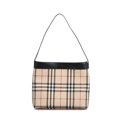Burberry Nova Check Canvas Shoulder Bag