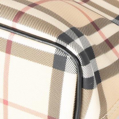 Burberry Nova Check Leather-Trimmed Tote