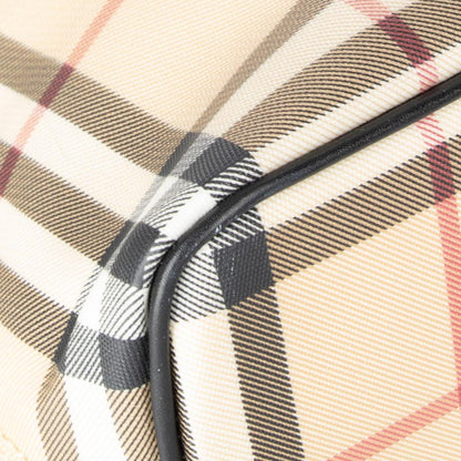 Burberry Nova Check Leather-Trimmed Tote