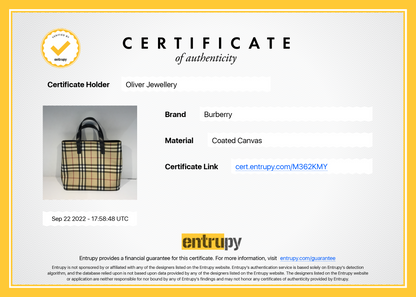 Burberry Nova Check Leather-Trimmed Tote