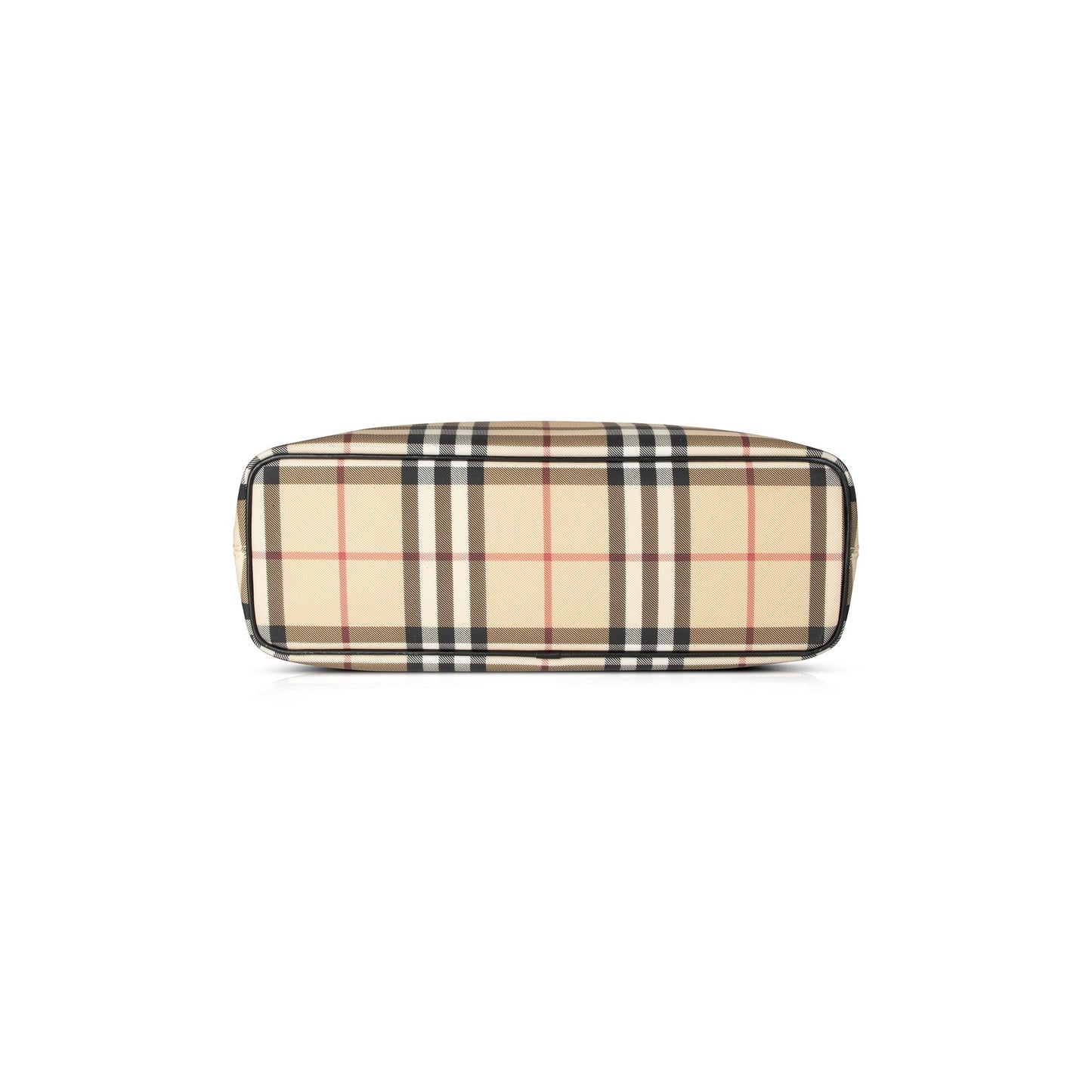 Burberry Nova Check Leather-Trimmed Tote