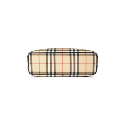 Burberry Nova Check Leather-Trimmed Tote