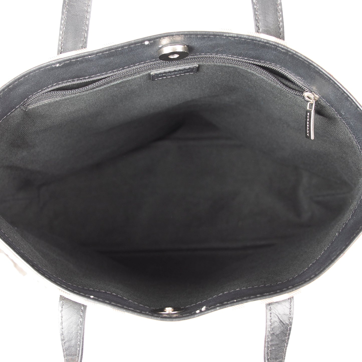 Burberry Nova Check Leather-Trimmed Tote