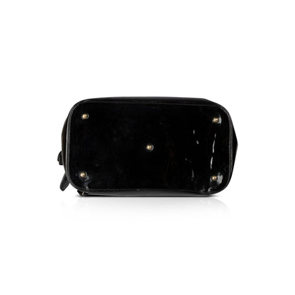 Burberry Nova Check Patent Leather-Trimmed Handle Bag