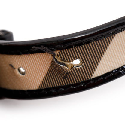 Burberry Nova Check and Leather Skinny Belt