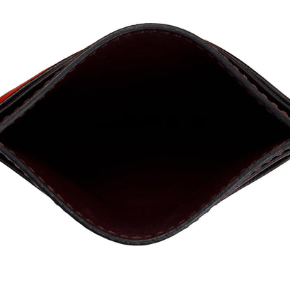 Burberry Orange/Burgundy Leather Card Holder