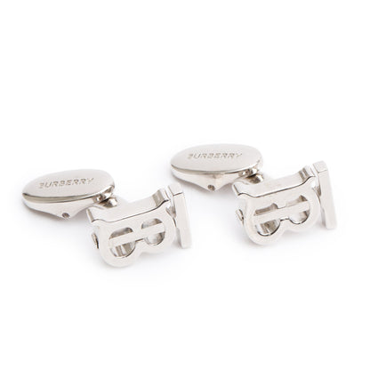 Burberry Palladium Plated TB Monogram Cufflinks