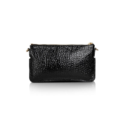 Burberry Patent Heritage Bow Peyton Crossbody Bag