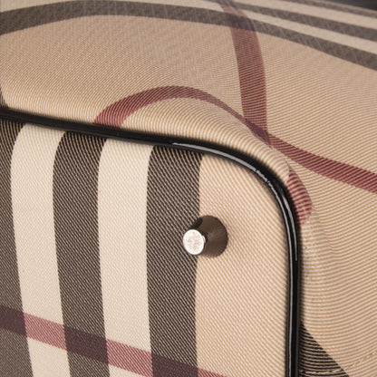 Burberry Patent Leather-Trimmed Nova Check Tote