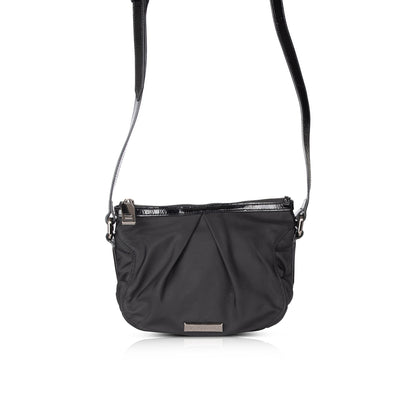 Burberry Patent Leather Trimmed Nylon Crossbody Bag