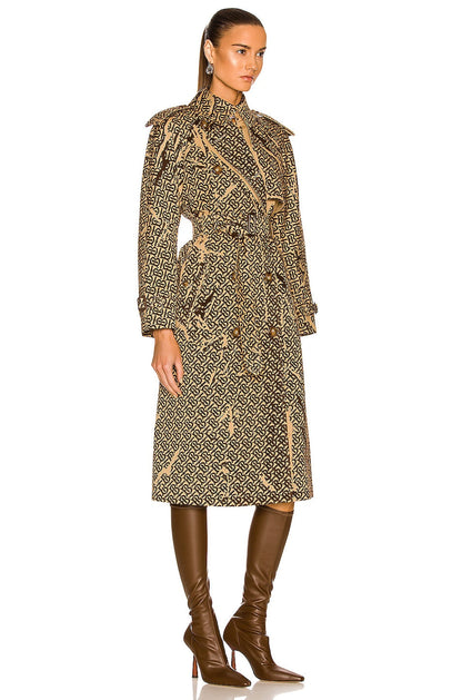 BURBERRY PEDLEY MONOGRAM TRENCH COAT