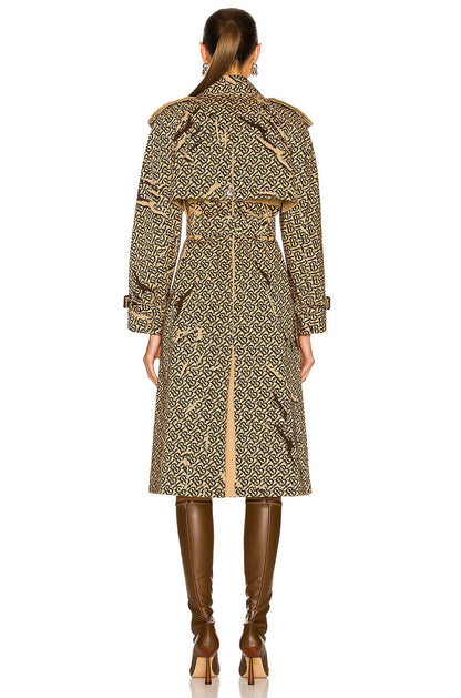 BURBERRY PEDLEY MONOGRAM TRENCH COAT
