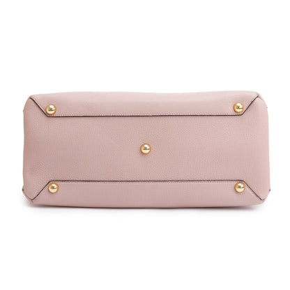 Burberry Pink Calfskin Leather House Check Medium Banner Tote