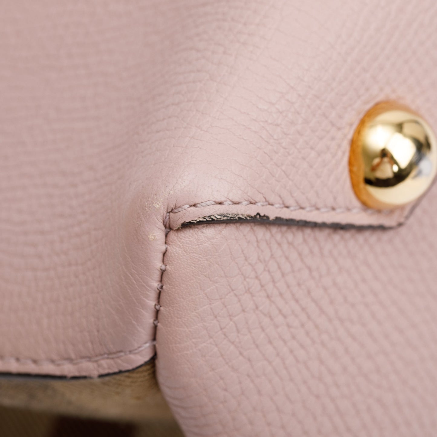 Burberry Pink Calfskin Leather House Check Medium Banner Tote