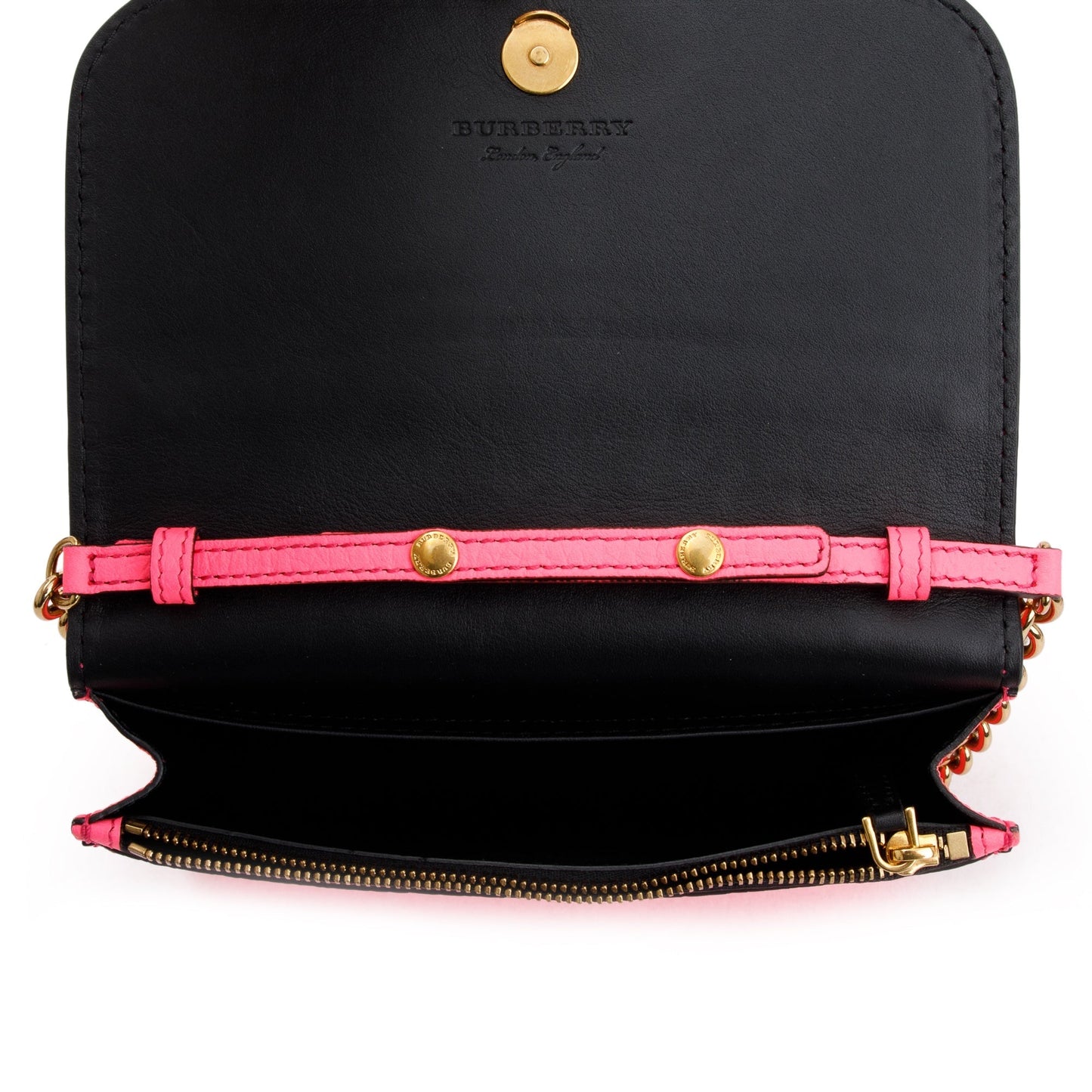 Burberry Pink Leather Hampshire Crossbody Bag