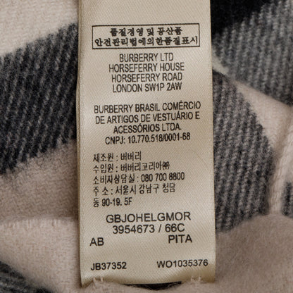 Burberry Pink Multicolor Horseferry House Check Cashmere Scarf