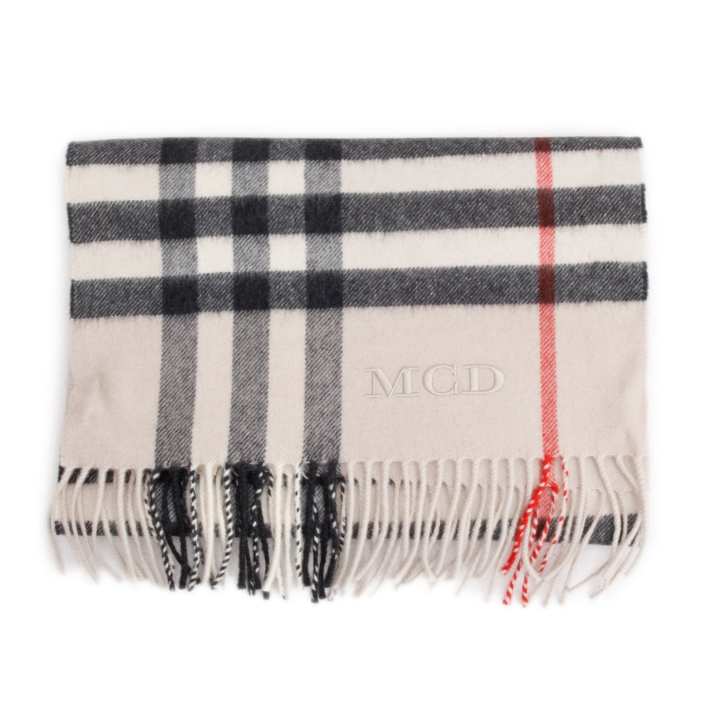 Burberry Pink Multicolor Horseferry House Check Cashmere Scarf