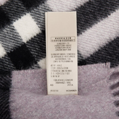 Burberry Purple Multicolor Horseferry House Check Cashmere Scarf