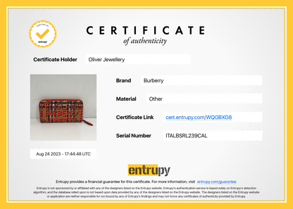 Burberry Red Graffiti Check Zip Continental Wallet